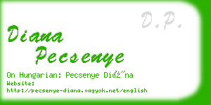 diana pecsenye business card